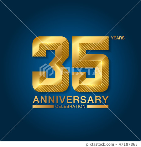35 years anniversary celebration logotype. 35 years anniversary celebration logotype. 47187865