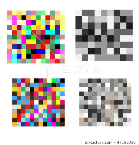 Set of Pixel censored signs. Black censor bar 47188386