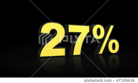 twenty-seven 27 percent 3D rendering 47189416