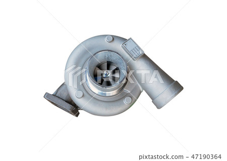 new turbocharged car engine Isolated 47190364