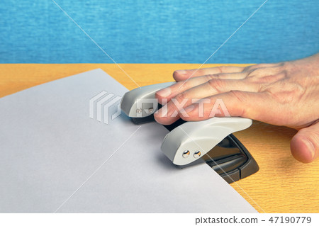 Use of office equipment, mock up with copy space. Use of office equipment, mock up with copy space. 47190779