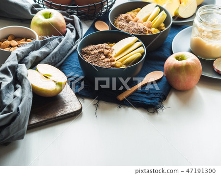 Cozy Breakfast food concept with turmeric amaranth 47191300