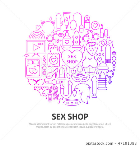 Sex Shop Circle Concept 47191388
