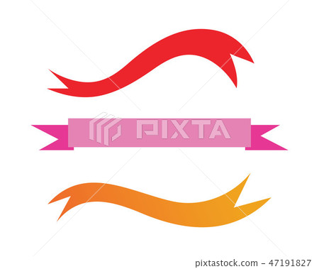 Flat vector ribbons banners flat isolated - Stock Illustration ...