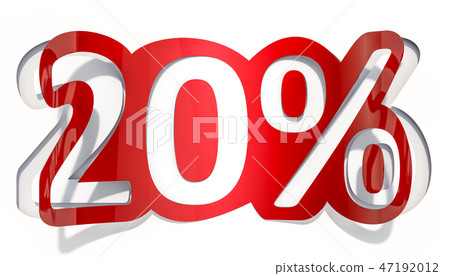 Discount concept, 20 % inscription cut from paper Discount concept, 20 % inscription cut from paper 47192012