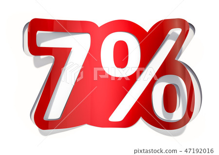 Discount concept, 7 % inscription cut from paper Discount concept, 7 % inscription cut from paper 47192016