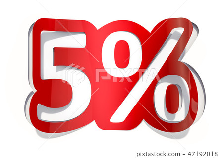 Discount concept, 5 % inscription cut from paper Discount concept, 5 % inscription cut from paper 47192018