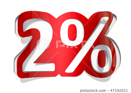 Discount concept, 2 % inscription cut from paper Discount concept, 2 % inscription cut from paper 47192021