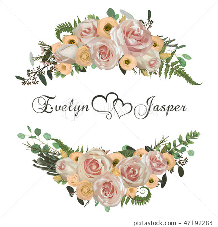 Vector floral bouquet design set, green forest Vector floral bouquet design set, green forest 47192283