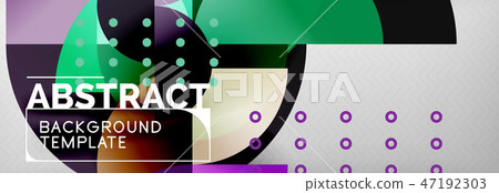 Circle background abstract. Trendy shapes composition 47192303