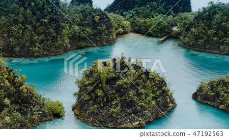 Pianemo Island, Blue Lagoon, Raja Ampat, West Papua, Indonesia 47192563