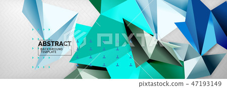 Triangles background techno template 47193149
