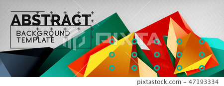 Bright colorful triangular poly 3d composition, abstract geometric background, minimal design Bright colorful triangular poly 3d composition, abstract geometric background, minimal design 47193334