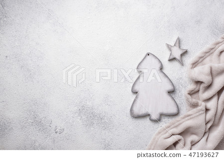 Winter Christmas composition on white background Winter Christmas composition on white background 47193627