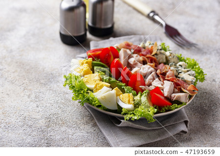 Cobb salad,  traditional American food 47193659