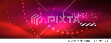 Vector neon red dotted abstract background 47194171