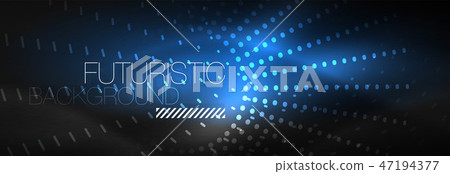 Glowing neon circle line dots, round line design, abstract style on black background. Neon abstract Glowing neon circle line dots, round line design, abstract style on black background. Neon abstract 47194377