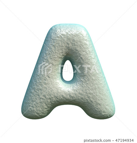 Grey blue clay font Letter A 3D Grey blue clay font Letter A 3D 47194934