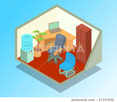 Cabinet concept banner, isometric style Cabinet concept banner, isometric style 47197656