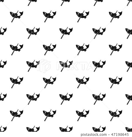 Fishing pattern vector seamless 47198645