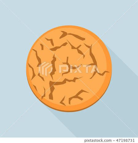 Homemade cookie icon, flat style Homemade cookie icon, flat style 47198731