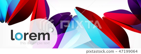 Vector colorful geometric triangle background, crystal banner design 47199064
