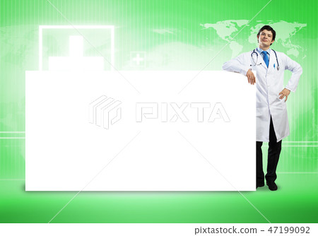 Doctor with banner 47199092