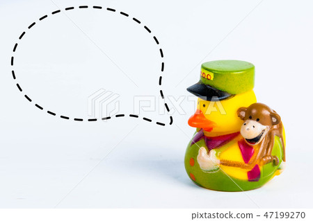 bath duck with with callout symbol on white backgr bath duck with with callout symbol on white backgr 47199270
