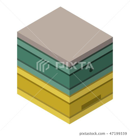 Colorful bee hive icon, isometric style Colorful bee hive icon, isometric style 47199339