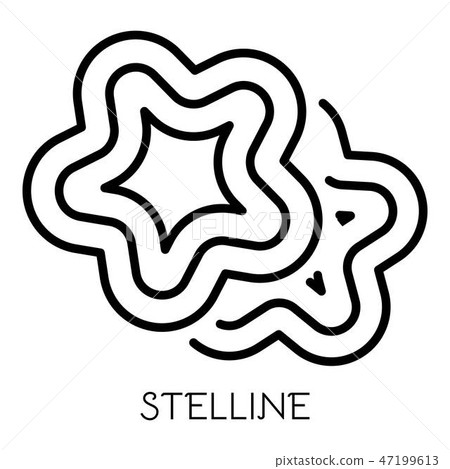 Stelline pasta icon, outline style 47199613