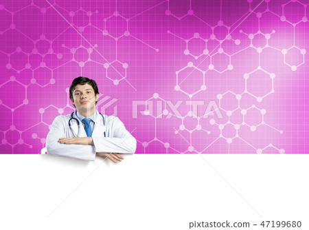 Doctor with banner 47199680