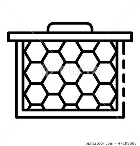 Honeycomb frame icon, outline style 47199698