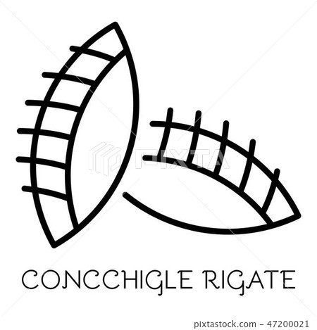 Concchigle rigate icon, outline style 47200021