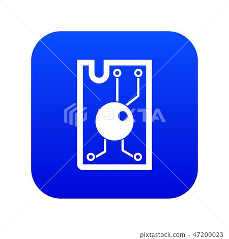 Processor chip icon digital blue Processor chip icon digital blue 47200023
