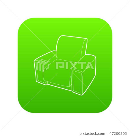 Armchair icon green vector 47200203