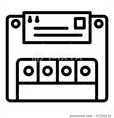 Electric commutator icon, outline style Electric commutator icon, outline style 47200216