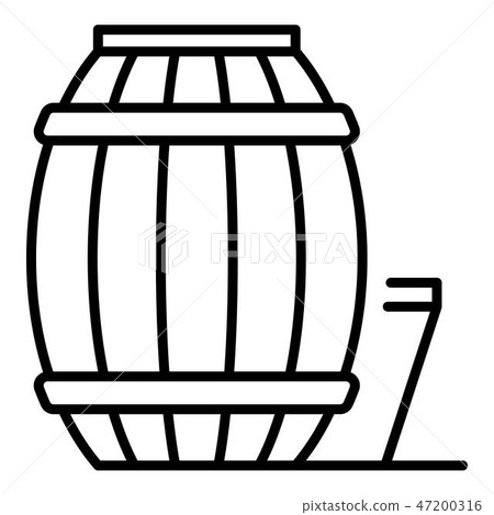 Blacksmith water barrel icon, outline style Blacksmith water barrel icon, outline style 47200316
