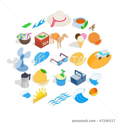 Country of Asia icons set, isometric style Country of Asia icons set, isometric style 47200317
