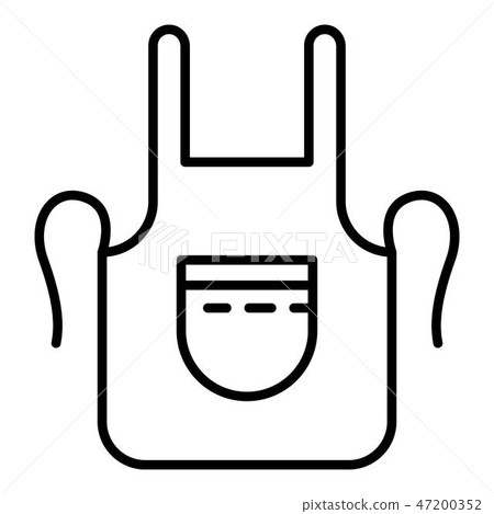 Blacksmith apron icon, outline style - Stock Illustration [47200352 ...