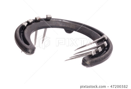horseshoe isolated on white background 47200382
