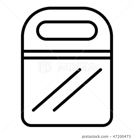 Lunch package icon, outline style Lunch package icon, outline style 47200473