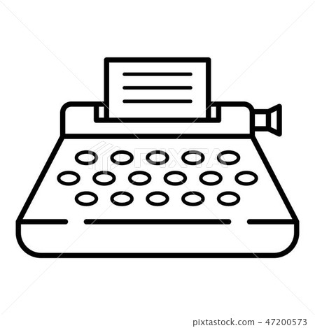 Typewriter icon, outline style Typewriter icon, outline style 47200573