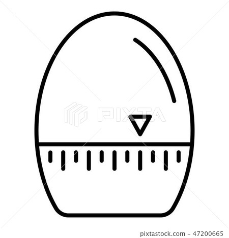 Egg timer icon, outline style 47200665