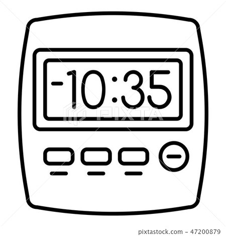 Clock kitchen timer icon, outline style 47200879