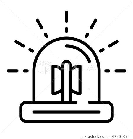 Attention flasher icon, outline style Attention flasher icon, outline style 47201054