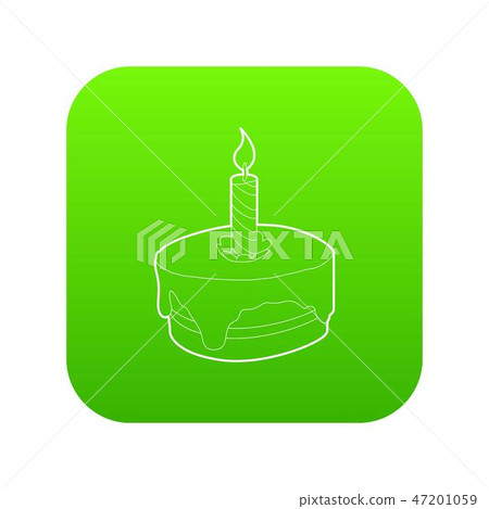 Cake icon green vector Cake icon green vector 47201059