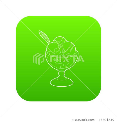 Ice cream icon green vector - Stock Illustration [47201239] - PIXTA