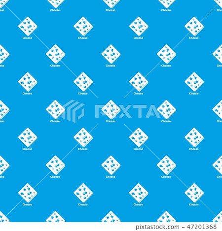 Cheese pattern vector seamless blue - Stock Illustration [47201368] - PIXTA