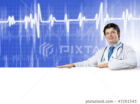 Doctor with banner Doctor with banner 47201543