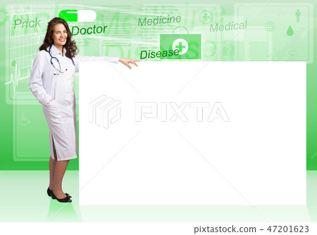 Doctor with banner 47201623